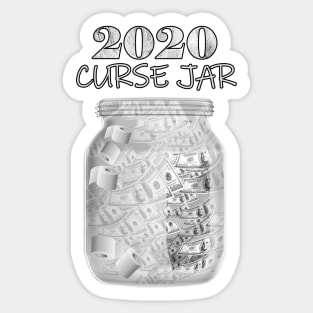 Funny Historical Events Keepsake Gifts Year In Review Swear Jar for 2020 Sticker